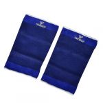 Pair Striped Stretchy Blue Black Thigh Support Sleeve Brace for Adults