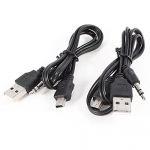 USB 2.0 to Mini A Male 3.5mm Jack Plug Audio Data Cable 45cm 2 Pcs