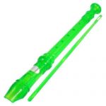 Students Clear Green Plastic 8 Holes Soprano Flute Recorder Music nstrument