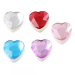 Glitter Crystal Heart Home Button Stickers 5 in 1 for iPhone 4 4G 4S 4GS 5 5G
