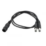 5.5x2.1mm DC 1 Female to 2 Male Power Splitter Cable 13.5 Length for CCTV Camera