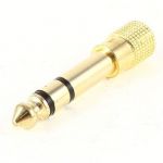 Straight 6.35mm Male Plug to 3.5mm Female Jack Audio Stereo Adpater