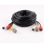 Yellow BNC Male Red DC Power Jack M/F White RCA Audio Video CCTV Cable Black 10M