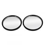 2 Pcs Auto Car 52mm Dia Black Plastic Frame Rearview Blind Spot Mirror