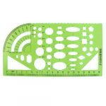 School Green Stationery Measuring Template Ruler Guide for Students