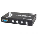 4 In 1 Out VGA Ports Black Metal Box Splitter Switch