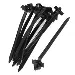 158mm Length Black Nylon Fixing Tape Clip Push Cable Tie Cord 10 Pcs 158mm Length Black Nylon Fixing Tape Clip Push Cable Tie Cord 10 Pcs