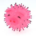 vinyl rubber boar design pet toy, hot pink