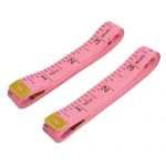 2 Pcs 1.5M 60 Pink Soft Plastic Flexible Sewing Tailor Measure Tape Ruler