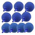 10 Pcs 30mm Round Mineral Aquarium Fish Tank Bubble Air Stone Blue