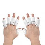10Pcs Basketball Volleyball Stretchy Finger Sleeves Cover White