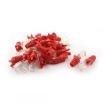 25 x RJ45 Cat5 Cat5e Cat6 Connector Network Plug w Red Boot Cover Sets