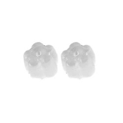 100 Pcs Clear White Soft Plastic Flower Shape Earrings Back Stoppers