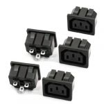 5 Pcs IEC 320 C13 Panel Outlet Power Socket Connector AC 250V 10A