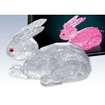 3D Crystal Puzzle White Rabbit Jigsaw Puzzle IQ Toy Model Decoration