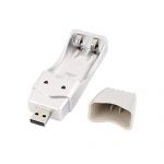 Plastic shell usb charger fit for 2 x aaa/aa rechargeable batteries