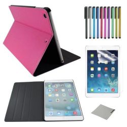 PicknBuy® lightweight Smart Cover Case for iPad Air (5th Gen 2013) with Full Sleep Wake compatibility + 2x Screen Protector + 10x Stylus Pen w/ various Colours + Free Cleaning Cloth - Rose
