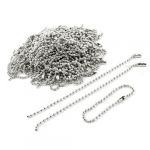 100 Pieces Nail File Label Tag Key Keychain Bead Ball Chain 5.5 Long