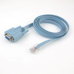 4.9Ft RJ45 Male to D-Sub RS232 DB9 Female Adapter Flat Cable