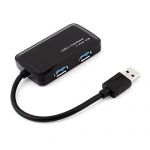 Super Speed 4 Port USB 3.0 Power Hub Adapter Separated for Laptop PC