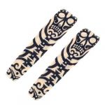 Tribal Print Nylon Elastic Temporary Tattoo Arm Sleeve Oversleeve 2Pcs
