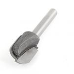 1/4 x 5/8 Dual Flutes Round Nose Router Bit Cutting Tool Gray
