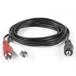 3.5mm 1/8 Stereo Jack Plug to 2 RCA Male Audio AV Adapter Cable 1.5M