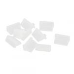 Silicone USB Port Cover Anti Dust Protector for Female End 10Pcs Clear