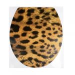 Toilet Lid Shell Decor Leopard Pattern Removable Sticker Decal