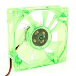 8cmx8cmx2.5cm Green Led PC Computer Case CPU Cooler Cooling Fan 12VDC