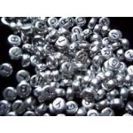 400 SILVER ROUND THREADABLE ALPHABET BEADS. 02944-ZE-003