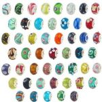 Pack of Ten (10) Assorted Colorful 100% Pure Murano Glass Bead Charms - Fits Pandora, Chamilia, Troll, and Biagi Charm Bracelets Pack of Ten (10) Assorted Colorful 100% Pure Murano Glass Bead Charms - Fits Pandora, Chamilia, Troll, and Biagi Charm Bracelets