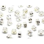 Nambeads Â© 5 x silver plated clip stop stopper beads charms for pandora style charm bracelets