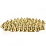 Come 2 Buy - Approx 100PCS 10MM GOLD GOLDEN Acrylic Bullet Spike Cone Studs  Beads  Sew on  Glue on  Stick on  DIY Garments  Bags   Shoes Embellishment