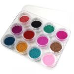 SWT 12 Colours Beads Ball UV Gel Nail Art Glitter Manicure Set