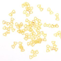 100 PCS Golden Alloy Slices Bowknot/Bow Tie/Bows Design For Nail Art Cellphone Decoration