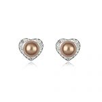 Blingery Fashion Earrings Platinum-plated Alloy Pearl Earrings High Qualitiy Guarantee Jewelry Earrings One Pair