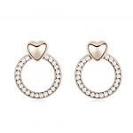 Blingery One Pair Earrings Elegant Austria Crystal Earrings High Qualitiy Quarantee Jewelry Nice Gift