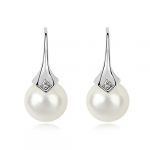 Blingery One Pair White Pearl Earring For Girls Elegant Style High Qualitiy Quarantee