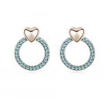 Blingery Platinum-plated Alloy Earrings Austria Crystal High Qualitiy Guarantee Fashion Earrings Jewelry One Pair
