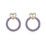 Blingery Platinum-plated Alloy Earrings Austria Crystal High Qualitiy Guarantee Jewelry Earrings Gift One Pair