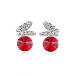 Blingery platinum-plated alloy earrings austria crystal jewelry earrings high qualitiy guarantee one pair