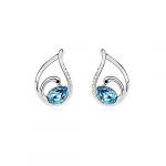 Blingery Platinum-plated Alloy Earrings Austria Crystal jewelry Earrings High Qualitiy Guarantee One Pair