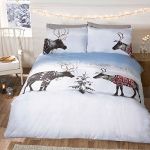 Christmas Reindeers Single Duvet Cover and Pillowcase Set