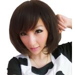 New Fashion Women Lady Short straight Hair Full Wigs Cosplay Wigs Party Black