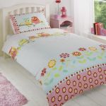 OWLS HOOT GIRLS REVERSIBLE DOUBLE BED DUVET COVER QUILT LINEN BEDDING SET FLORAL