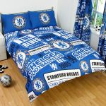 Chelsea FC Double Duvet Cover Bedding Set Patch Design + Colour Changing Football Light
