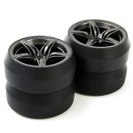 NEW Top Tyre RC Flat Drift Tires Wheel Rim Fit HPI 1:10 On-Road Car 12FM+PP0369