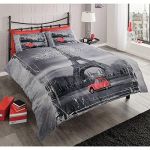 Modern Paris Eiffel Tower Double Duvet Cover Set