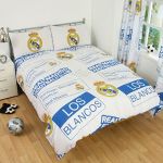 Real Madrid Double Duvet Cover Bedding Set Patch Design + Colour Changing Football Light